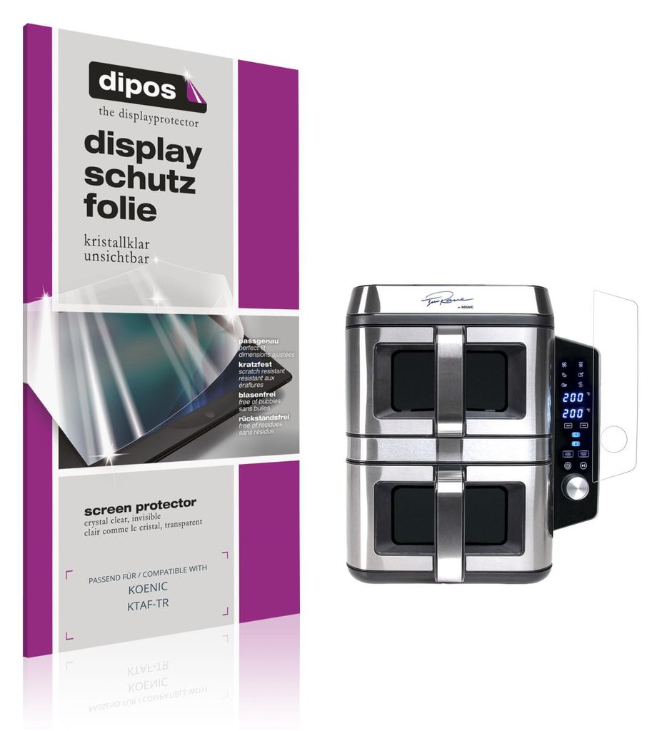 2x Schutzfolie für KOENIC KTAF-TR klar Displayschutzfolie Folie Display Schutz dipos