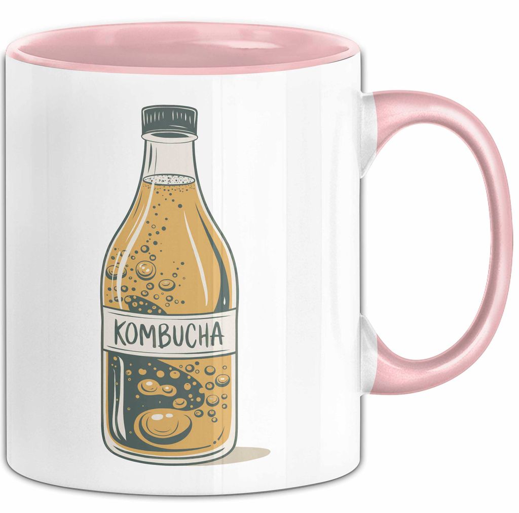 Kombucha Trinker Tasse Geschenkidee Darmgesundheit Liebhaber (Rosa)
