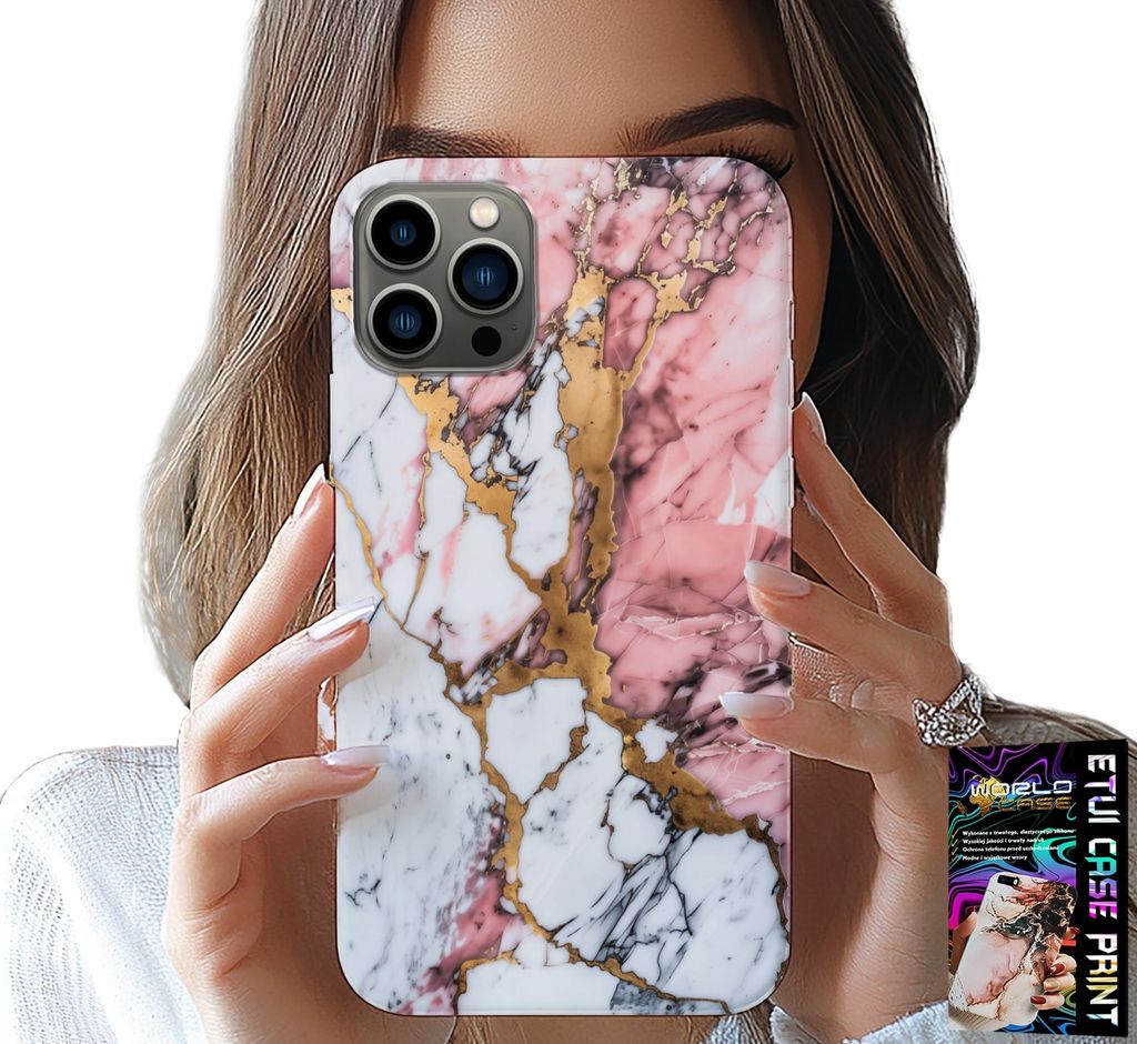 Hülle Für Iphone 11 Pro Max - Rosa Und Weisser Marmor, Steinmuster