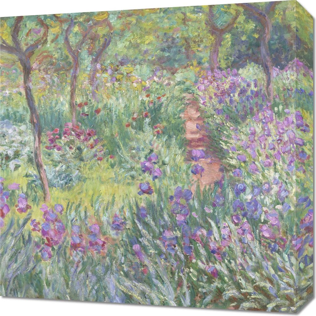 Bild 50x50cm Der Garten des Künstlers in Giverny, Monet Vintage