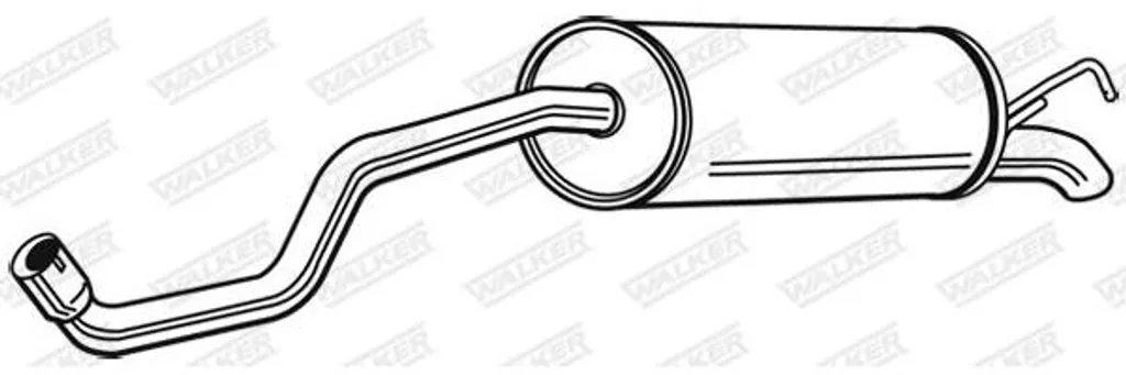 Silencieux arrière anticorrosion WALKER 24059 compatible 6Q7253609A