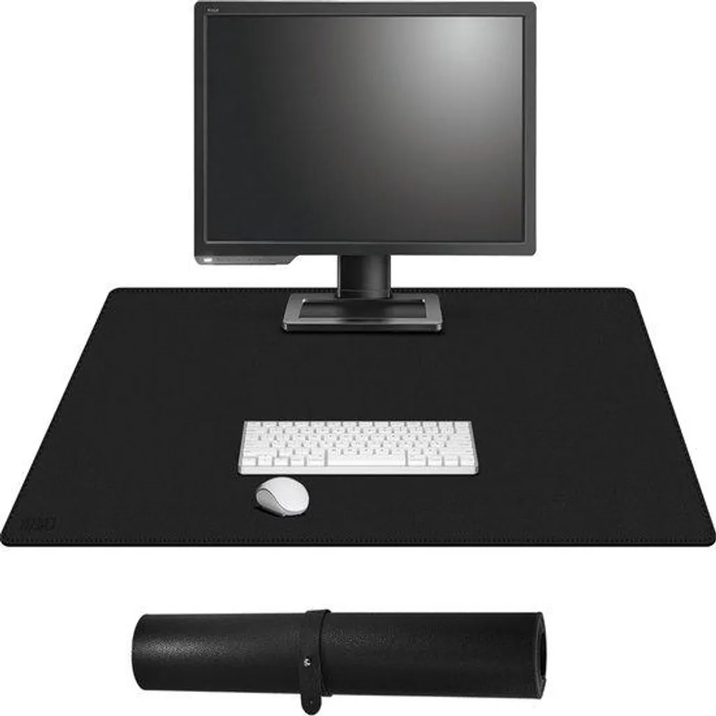 Sous-main grand format pour bureau et gaming cuir PU 91 x 50 cm XXL