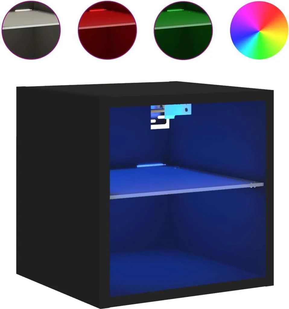 Pensile TV LED Nero 30x30 cm | Mobile Gamer Sospeso Salvaspazio