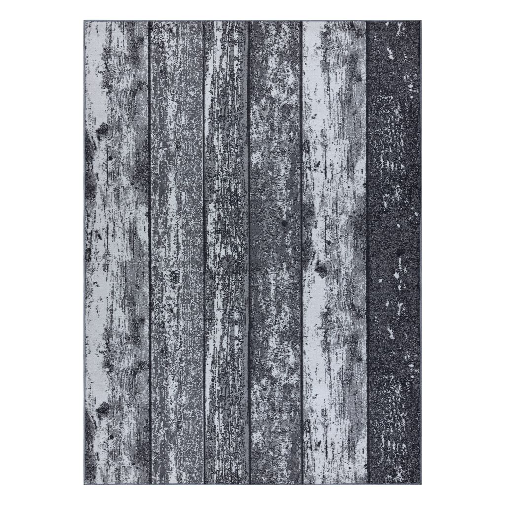 Antirutsch Teppich Teppichboden WOOD Holz Tafel grau Grau Produktbild 