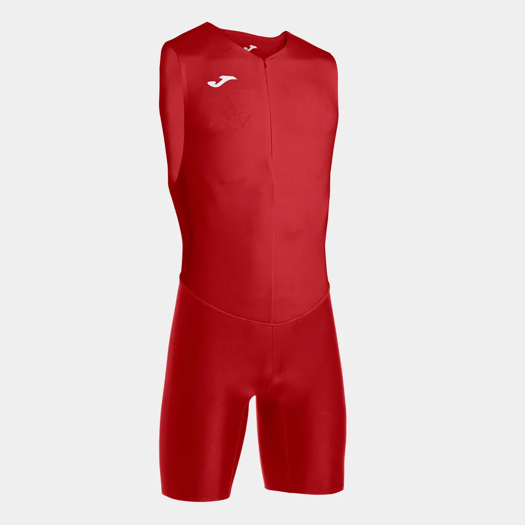 Trifonction Homme Joma Record II sans Manches - Tenue Triathlon Rouge M