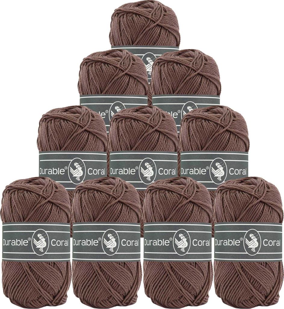 10x50g Strickgarn Häkelgarn Durable Coral 90 Farben Baumwollgarn Sommergarn