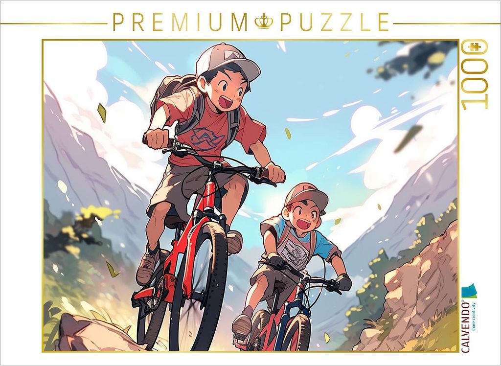 CALVENDO Puzzle Fahrradtour | 1000 Teile Lege-Größe 64x48cm Foto-Puzzle für glückliche Stunden