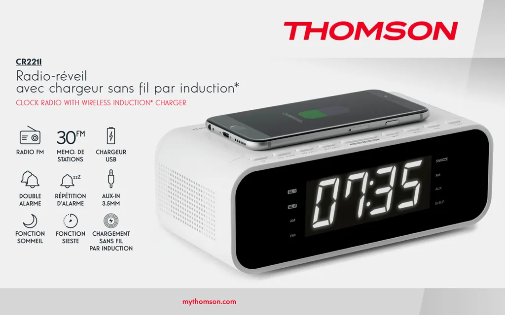 Thomson CR221I Bianca: La Radiosveglia 3-in-1 al Miglior Prezzo
