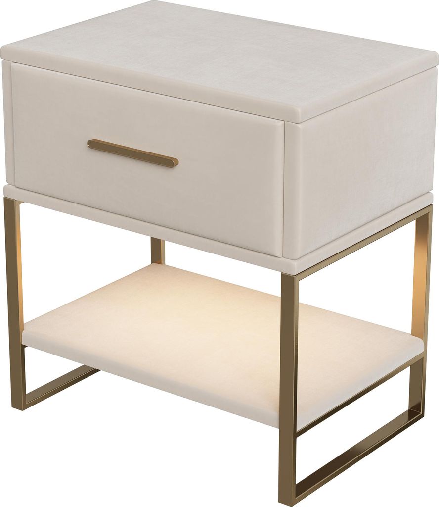 Fortuna Lai 2 pièces Table de nuit avec éclairage LED | Image du produit 