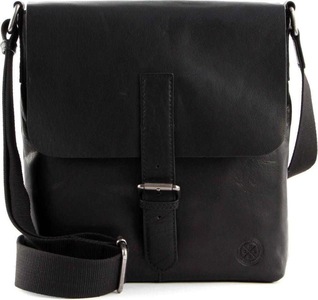 SADDLER Leder Umhängetasche Verdal Messenger Bag Black schwarz