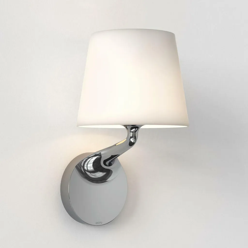 Applique Murale Salle de Bain Chrome et Verre Blanc Astro Millie IP44