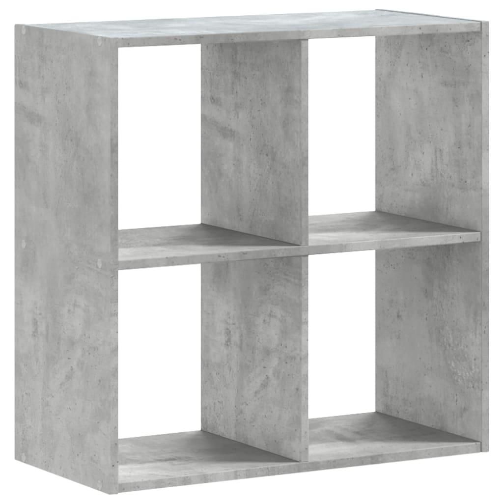 vidaXL Knihovna betonová šedá 68,5x32x68,5 cm materiál na Obrázek produktu 