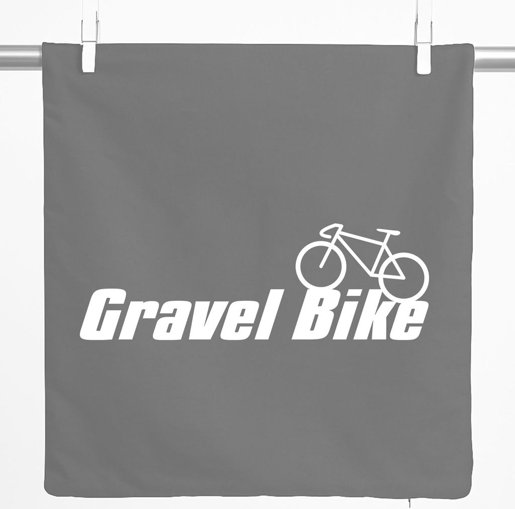 Huuraa Zierkissenbezug Gravel Bike Fahrrad Geschenk 40x40cm Steel Grey Baumwolle Gravel Bike Dekoration
