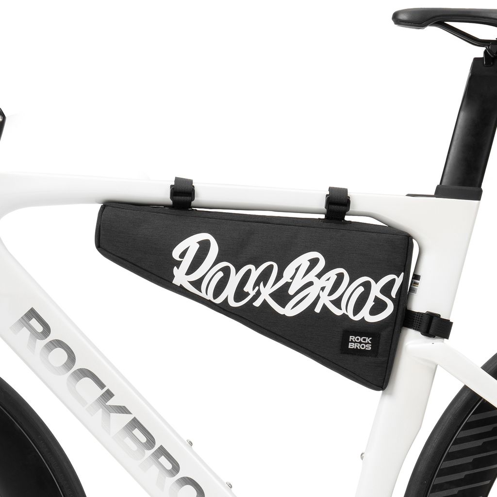 ROCKBROS Fahrrad Rahmentasche Fahrradtasche Oberrohrtasche für Rennrad Dreieckstasche 1,9L Schwarz