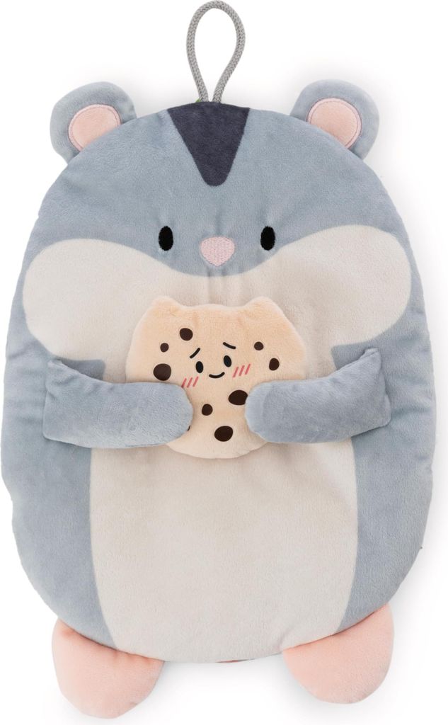 Wärmflasche mymochi Hamster Shai mit Cookie 300ml 30cm - grau - Kuscheliges Wärmetier ab 10 Monaten – Plüschtier-Wärmflasche, Wärmebeutel f...
