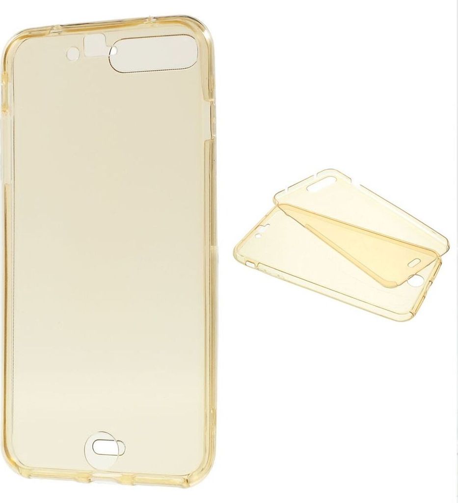 Crystal Case Hülle für Apple iPhone 7 Plus Gold Rahmen Full Body