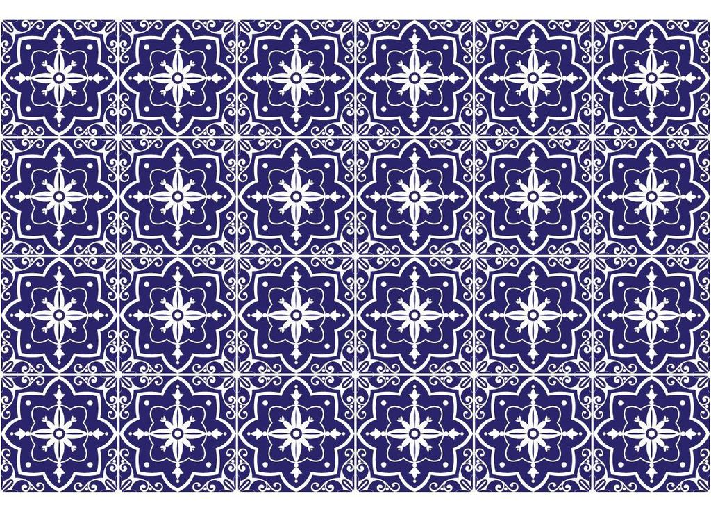 Selbstklebende Fliesenaufkleber für Küche und Bad – 24 Fliesenaufkleber, Azulejos Ignacio – 24 Aufkleber, 15 x 15 cm