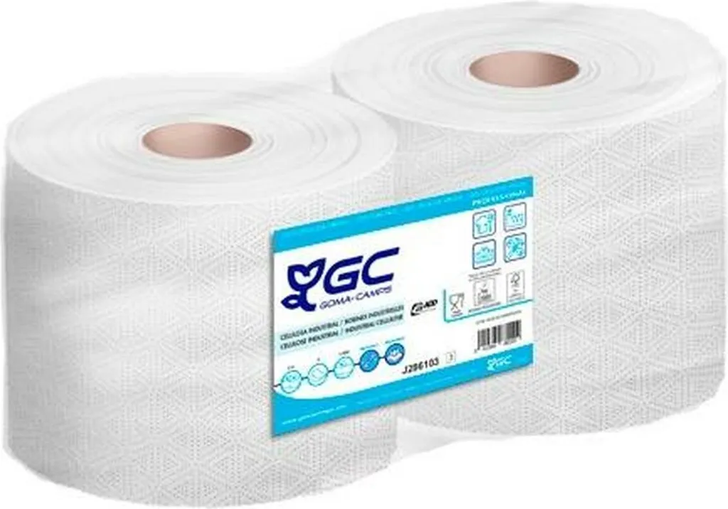 Bobine de papier industriel 450 m 2 unités en format XL double épaisseur - 2