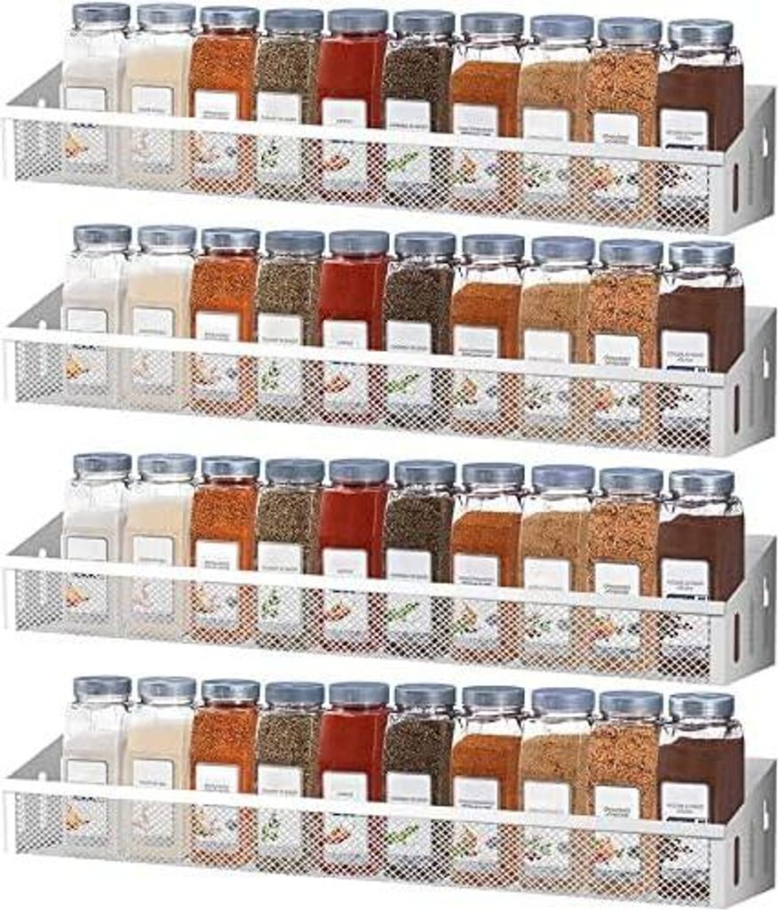 Bomclap Gewürzregal wand aus Metall Küchenregal hängend gewürzständer für die Wand Küchenschrank, küchenschranktüren, Deco, Arbeitsplatte,...