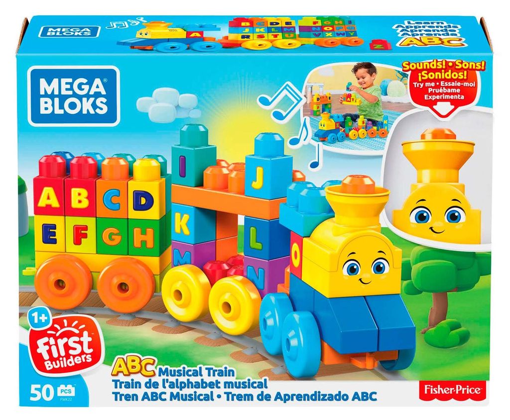 Bloky Hudobný Vlak Abc Fisher Price Fwk22 Mega Bloky Obrázok produktu 