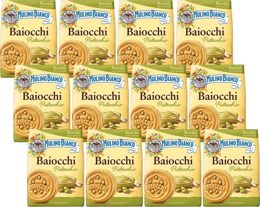 MULINO BIANCO Baiocchi - Kekse mit Pistazienfüllung 240g (Pistazie, x12)