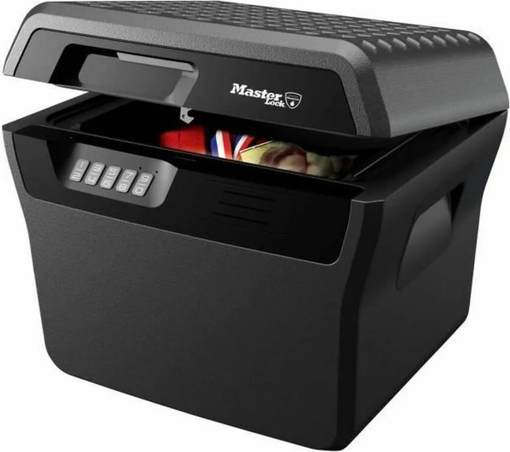 Petit Coffre-fort Numérique Noir Master Lock pour Documents et Bijoux