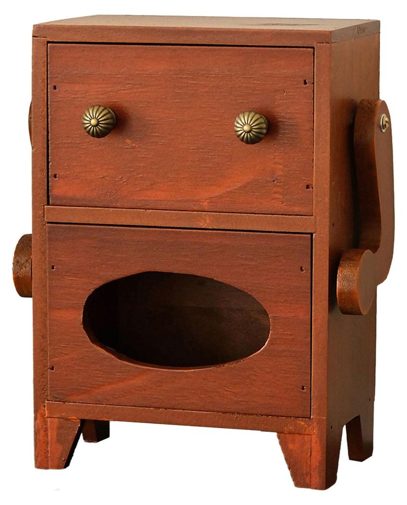 Mini-Schmuckkästchen in Roboterform aus Holz mit Schublade und Taschentuchhalter – ideal als Schreibtisch-Organizer für Schmuck, Kosmetik, Schm...
