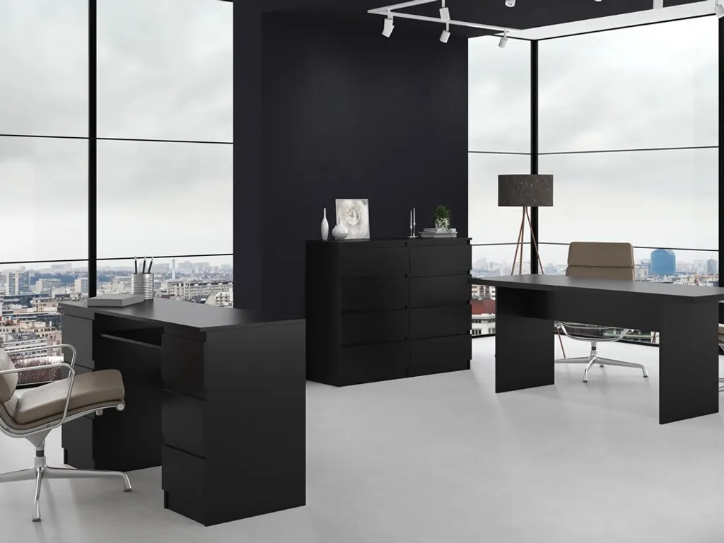 Commode large TAAVI noir - Solution pour manque de place et rangement - 8