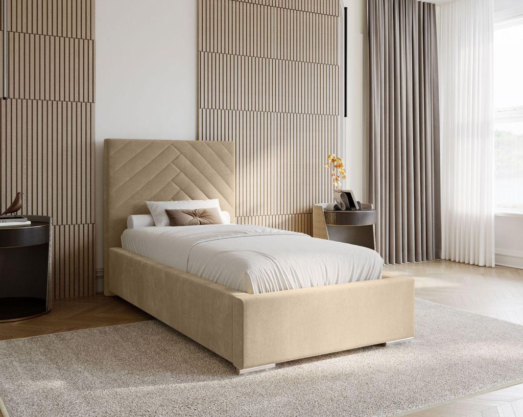 Einzelbett 100x200 GALOX - creme