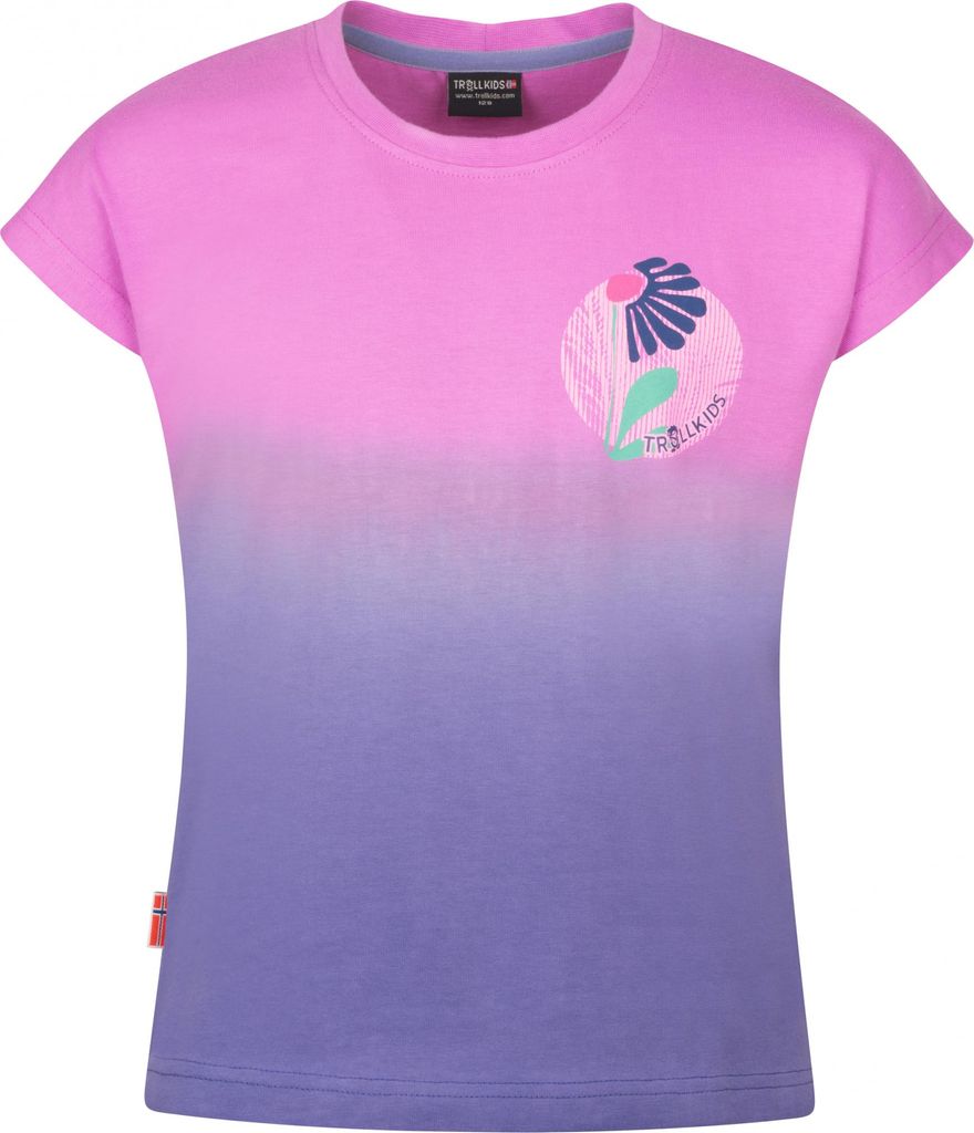 TROLLKIDS Girls Yttersand Beach Mädchen T-Shirt aus Baumwolle violett 140