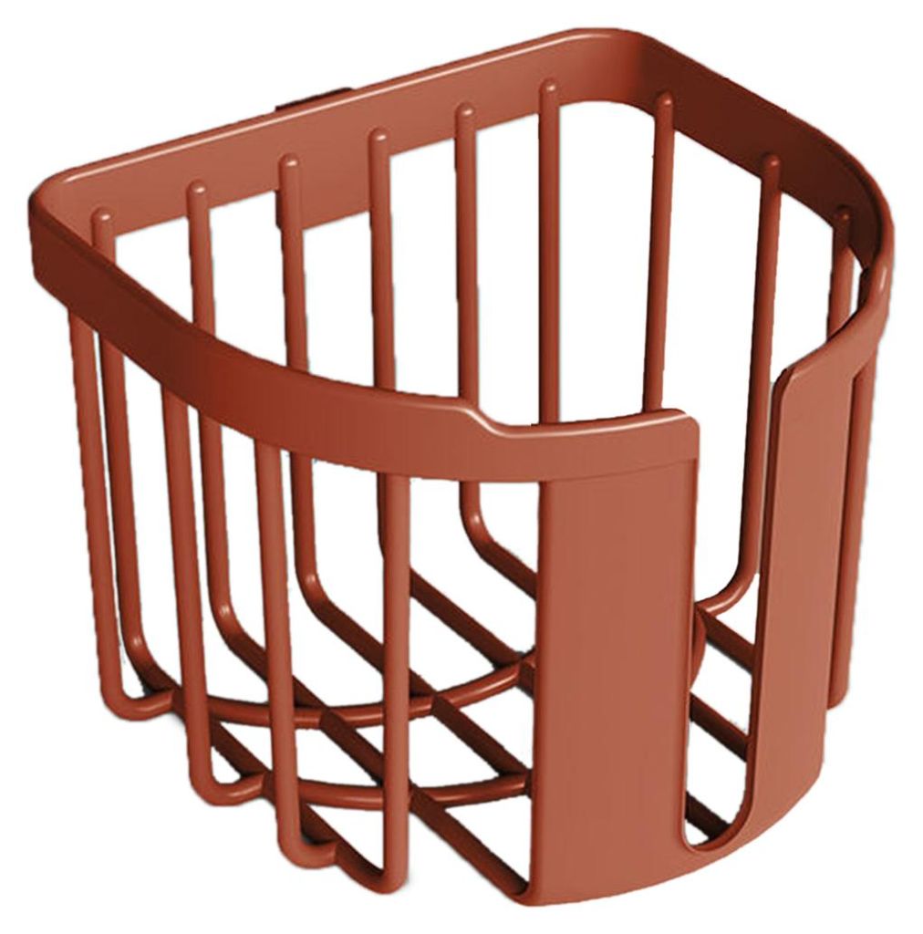 Wandmontage-Papierhalter, ABS, stanzfrei, glatte Toilettenpapierbox für Badezimmer, Küche, Waschraum, Rot