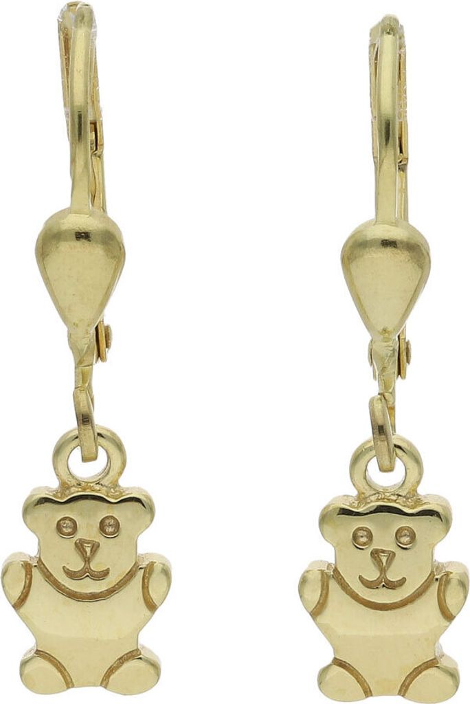 JuwelmaLux Ohrhänger für Kinder Gold 333 Teddybär JL30-06-2354