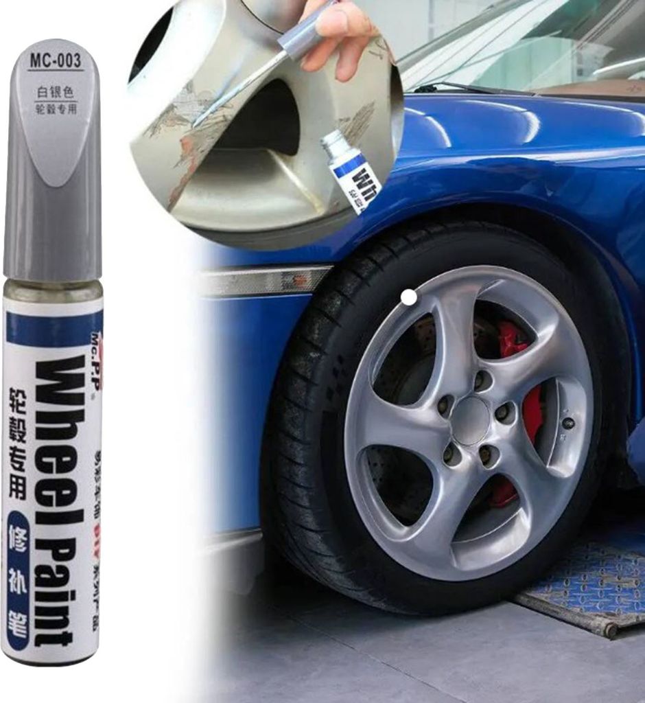 Ausbesserungslack für Autofelgen, Rad-Ausbesserungsstift-Set, super Haftung, wasserdicht, kompakte Größe, tragbarer Reparaturstift für Autofelg...