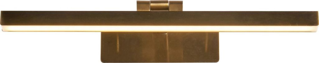 Bilderleuchte Aluminium LED verstellbar B: 40,5 cm mit Schalter in Messing matt 3000 K warmweiß 342 lm