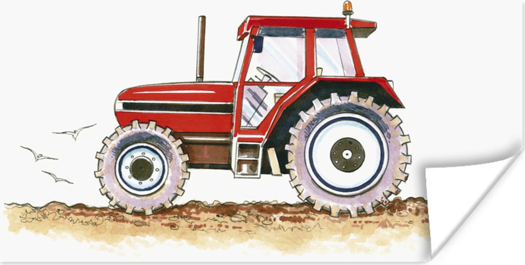 MuchoWow Poster Auslöser - Vogel - Rot 150x75 cm - ohne Rahmen