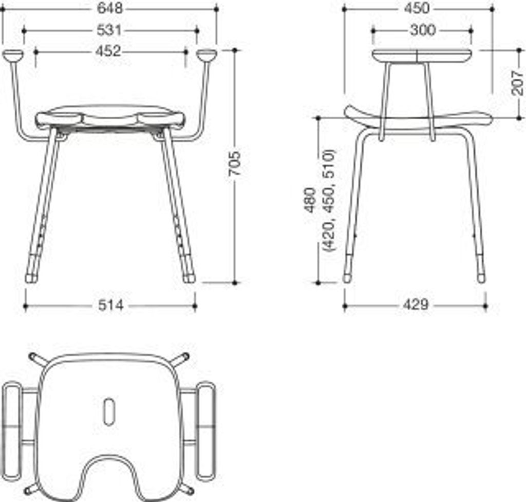HEWI 802.51.32140 98 Duschhocker Komfort Produktbild 