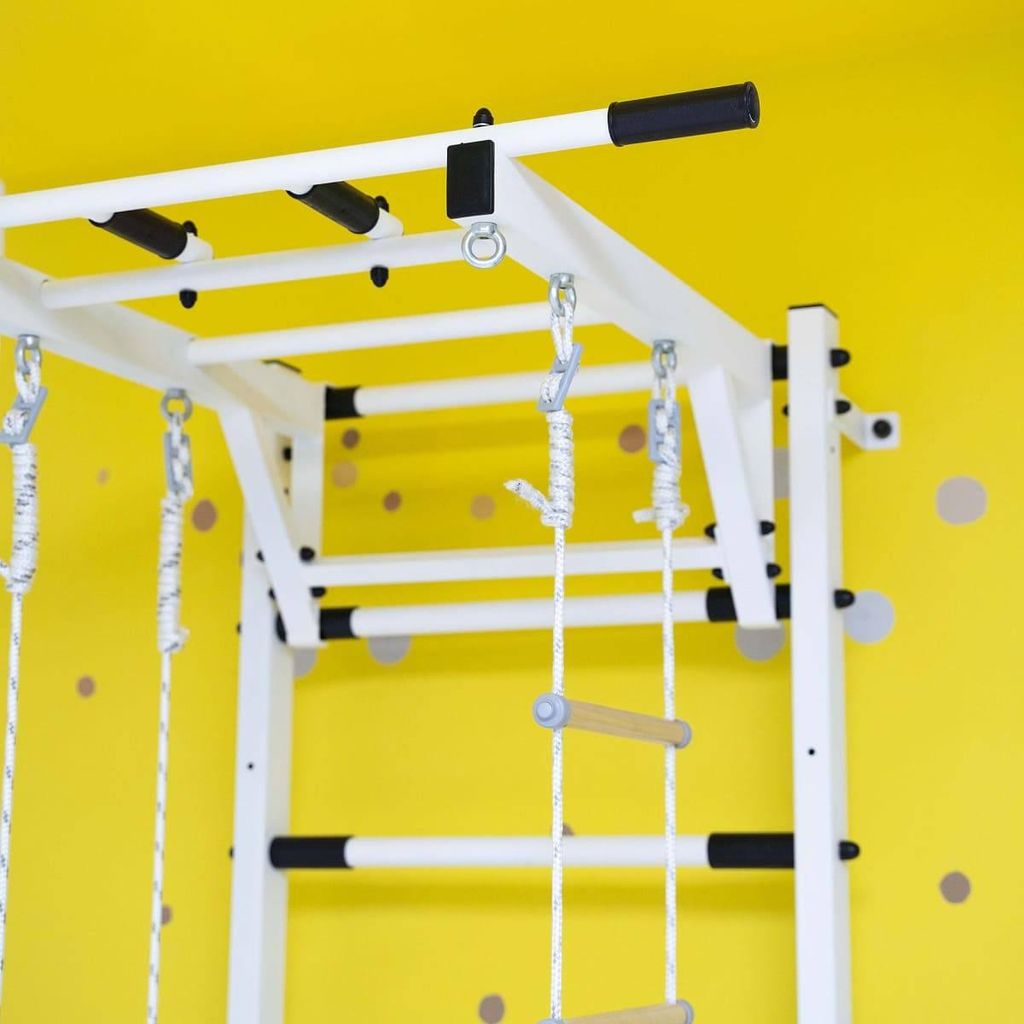 Sprossenwand aus Metal für Erwachsene und Kinder Trick - weiß