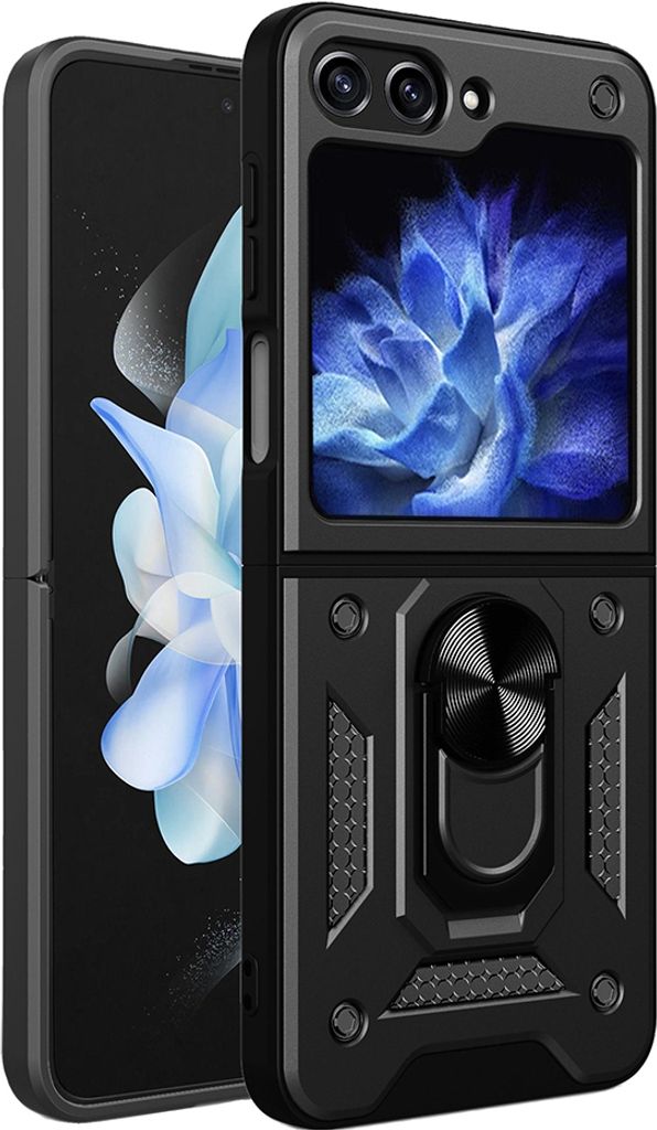 Hybrid Armor Hülle für Samsung Galaxy Z Flip5 - Robuster Schutz in Schwarz KP28057