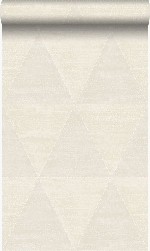 Origin Wallcoverings Tapete verwitterte Metalldreiecke Elfenbeinweiß 53 cm x 10.05 m