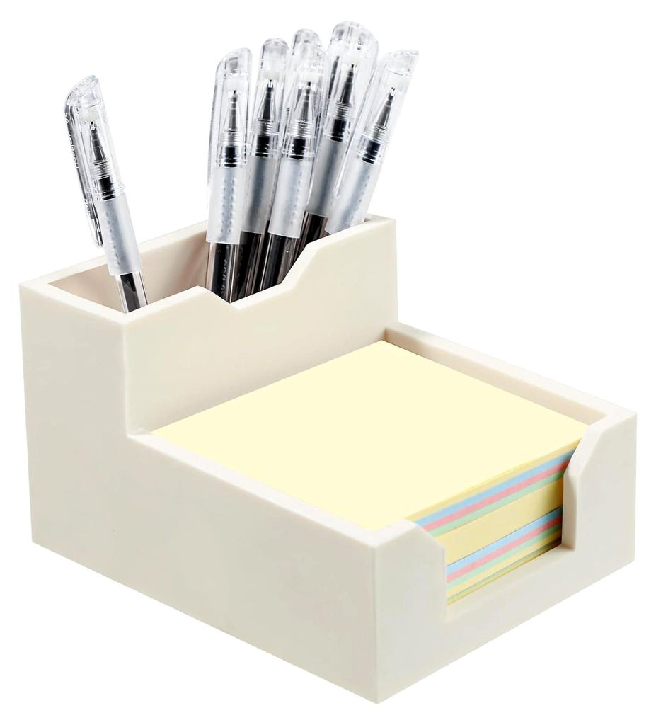 Zettelbox mit Stifthalter Silikon Pen Holder Schreibtisch Stifte Halter Organizer Stiftebox Notizzettel Box oder Kartensteckpl?tzen Cube Notiz Box ...