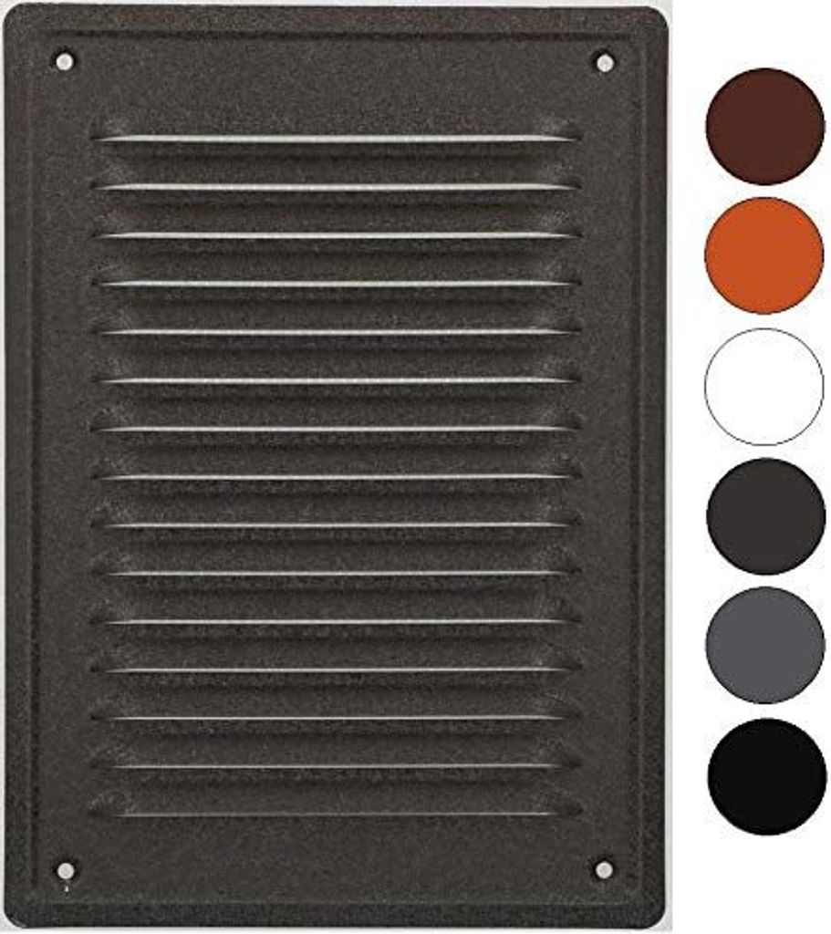 KOTARBAU Lüftungsgitter 230x165 mm Abluftgitter Einschrauben Lackiert Kamin Belüftung Anthrazit Insektschutzgitter beständigt gegen Korrosion