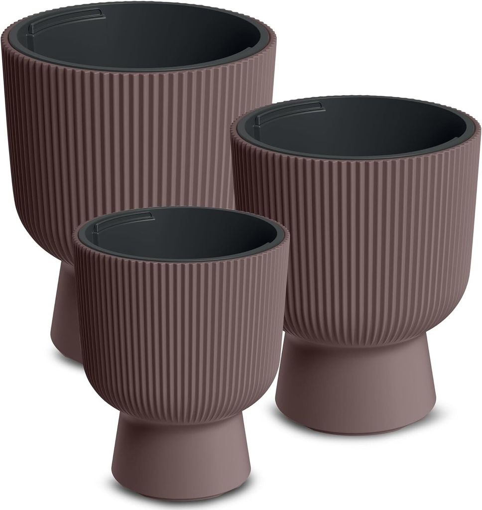 Vaso Da Fiori Design Prosperplast Milly – Cilindrico, Marsala, ⌀ 239 Mm, Per Interni/Esterni, Resistente Al Gelo
