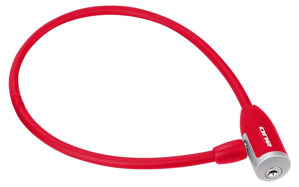 Ein Kabelschloss 12,65 12 mm 65 cm rot
