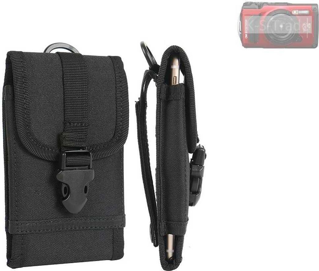 K-S-Trade Kameratasche Gürteltasche kompatibel mit Olympus OM System Tough TG-7 Outdoor Gürtel Tasche für Kompaktkamera Holster Fototasche