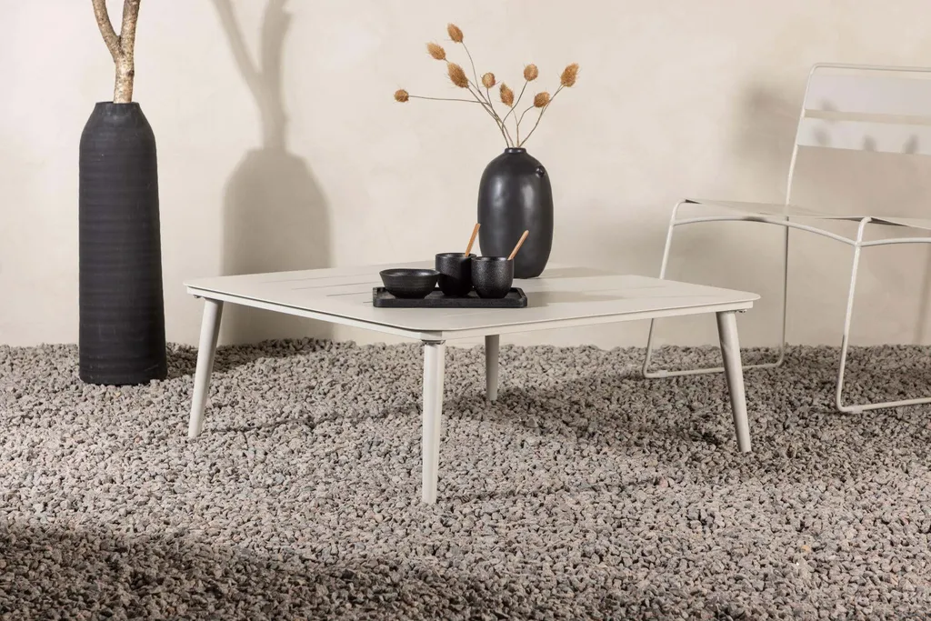 Table Basse d'Extérieur pour Terrasse Beige 90cm Lina - Espace Convivial - 3
