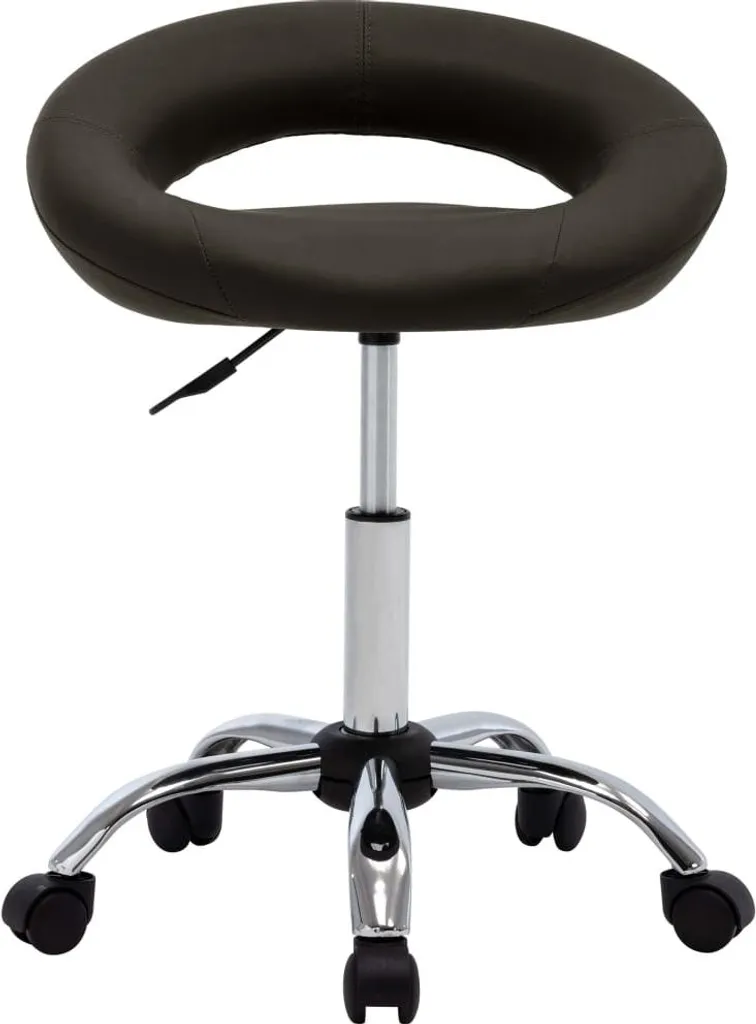 vidaXL Sedia da pranzo girevole in Pelle finta marrone