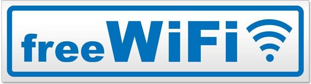 Kiwistar Free WiFi Magnetschild Schild magnetisch - 60cm Blau - Magnetfolie für Auto PKW Kfz