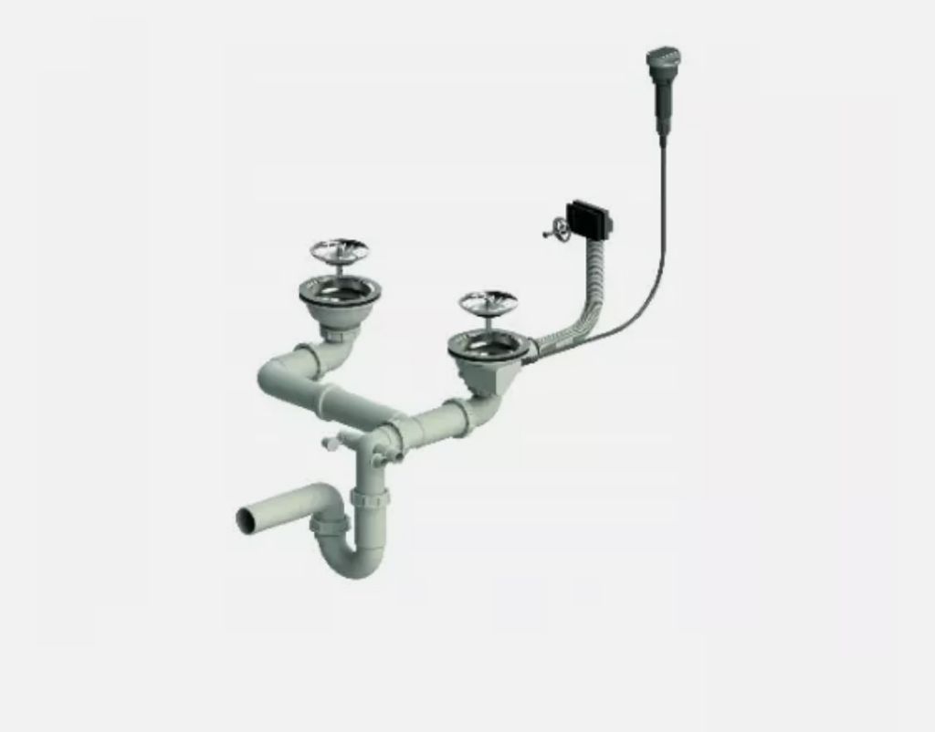 Set di scarico lavello doppio sifone cestello scarico Immagine del prodotto 