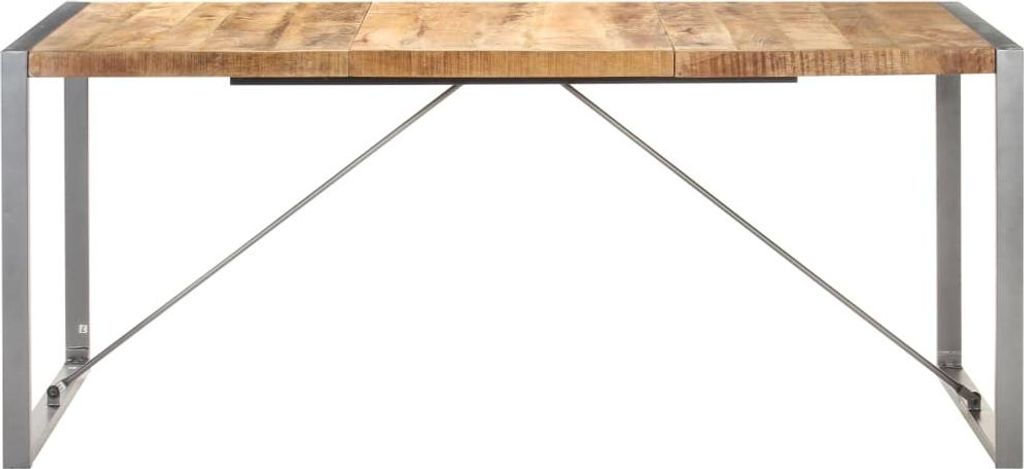 vidaXL Esstisch 180x90x75 cm Raues Mango-Massivholz