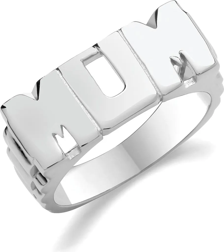 Bague en Argent 925 pour Femme Style Minimaliste Mum - Taille 64 (20.4)